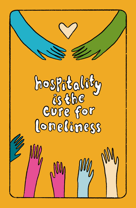 hospitality is the cure for loneliness card hospitality is the cure for loneliness card