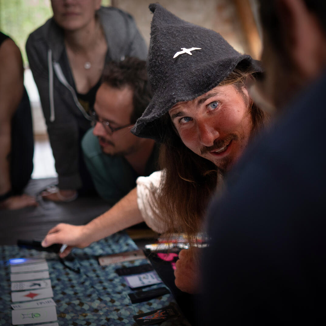 Card Wizard and Sonic Shaman in a Castle